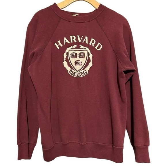 Champion Tops - Champion 80’s Vintage Uni-Sex L Burgundy Maroon Harvard University Sweatshirt
